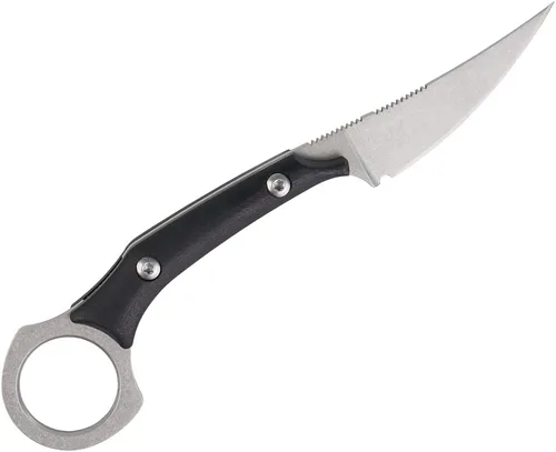 Vista 5 de MASALONG Colmillos de jabalí kni225 karambit mini cuchillo táctico (lavado de piedra blanca)