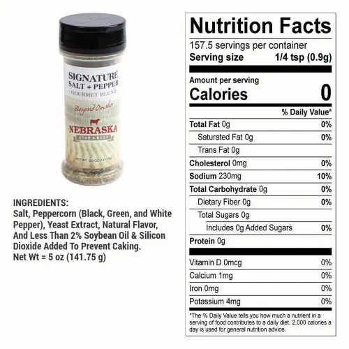 Vista 2 de Nebraska Star Beef Condimento de sal y pimienta, 5 onzas, perfecto para platos de carne y carne de res