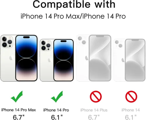 Vista 2 de JETech Protector de lente de cámara para iPhone 14 Pro de 6.1 pulgadas y iPhone 14 Pro Max de 6.7 pulgadas, cubierta de anillo individual de metal