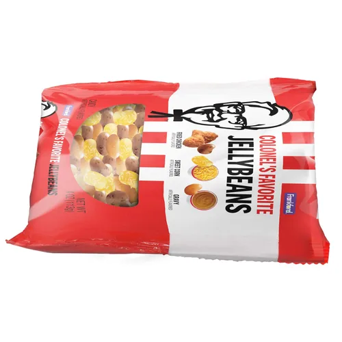 Vista 6 de Frankford KFC - Bolsa de caramelos de jalea con sabor a pollo frito, salsa y maíz dulce, juego de 3