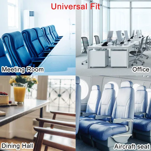 Vista 6 de Fdit 1 par de fundas elásticas extraíbles para reposabrazos de silla, protector universal para sillón de oficina con fundas de poliéster elásticas