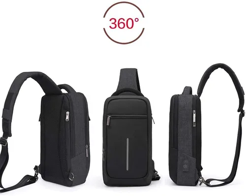 Vista 2 de XINCADA Bolso bandolera pequeño para hombre, bolso bandolera para hombre, bolso de hombro