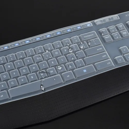 Vista 2 de Cubierta de teclado para teclado Logitech MK345 Wireless Keyboard, Logitech MK345 Protector de piel de teclado - Transparente