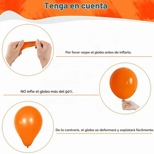 Vista 3 de Globos Negros y Naranjas de 12 Pulgadas, Globos de Confeti Negro Naranja Plateado, Globos de Halloween Trick or Treat para Niños y Hombres
