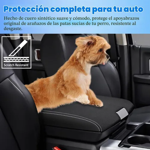 Vista 2 de para RAM 1500 2500 3500 4500 5500 2009-2018 Funda para Consola Central Antiarañazos Impermeable Almohadilla Protectora de Reposabrazos de Cuero