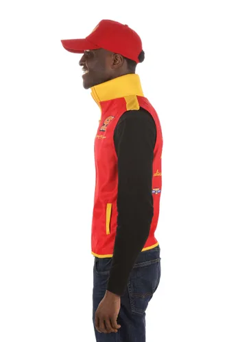 Vista 3 de Kit de Disfraz para Adultos Gorra y Chaleco del Equipo de Lightning McQueen de Pixar Multicolor