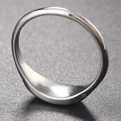 Vista 3 de Jude Jewelers Anillo de acero inoxidable para mamá, mamá, día de la madre, cumpleaños, Navidad, boda, vacaciones, Metal no precioso., Zirconia cúbica