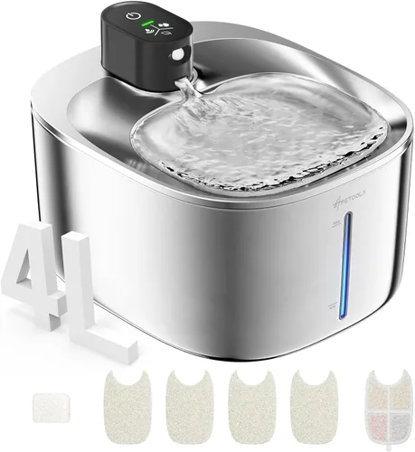 Vista 12 de Paquete de 4 filtros de fuente de agua para gatos y 16 esponjas de prefiltro para FS10pro, filtros de repuesto de 6 capas para fuente inalámbrica
