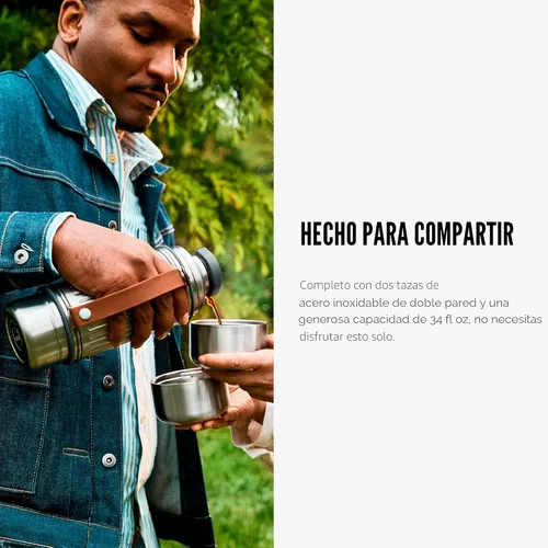 Vista 8 de BLACK + BLUM Explorer Flask Duo Acero inoxidable aislado 2 tazas 1L