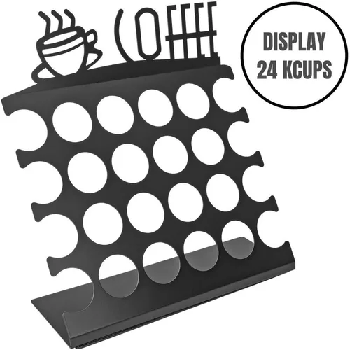 Vista 3 de Southern Homewares Soporte para cápsulas K-Cup, estante organizador de cápsulas de café para encimera, capacidad para 24 K-tazas, soporte