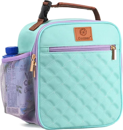 Vista 17 de Genteen Lonchera Bolsa de almuerzo reutilizable para hombres, mujeres, niños y adultos, bolsa de almuerzo aislada impermeable, lonchera enfriadora