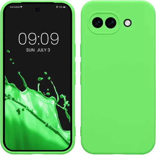 Vista 15 de kwmobile Funda compatible con Google Pixel 9 - Funda protectora delgada de TPU para teléfono - Acabado mate suave - Piedra antigua