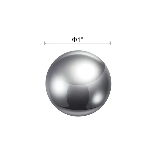 Vista 2 de uxcell 5pcs 1" 304 bolas de acero inoxidable G100 precisión para llavero, rodamientos