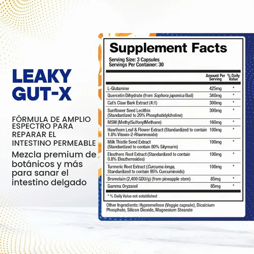Vista 8 de BioMatrix Suplemento de reparación intestinal con fugas, glutamina, soporte