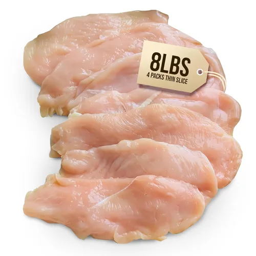 Vista 8 de Vincent's Meat Market Chuletas de pollo, totalmente naturales, de primera calidad, sin hueso, sin piel, gruesas, 8 libras (4 paquetes de 2 libras)