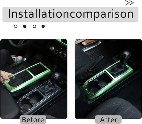 Vista 3 de Marco Protector de Panel de Cambio de Engranajes de Control ABS para Automóvil Compatible con Toyota Tacoma 2015 2016 2017 2018 2019 2020 2021 2022