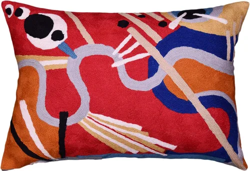 Vista 19 de Funda de almohada lumbar Hundertwasser biomorfo, funda de almohada abstracta moderna para sofá, casa de campo, para silla de exterior, cojines
