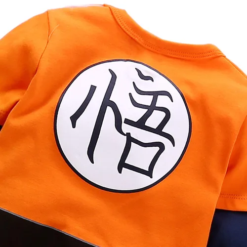 Vista 4 de Mameluco de algodón para recién nacido para cosplay ropa de una pieza para niño Naranja