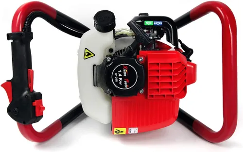 Vista 5 de XtremepowerUS excavadora de agujeros para postes de gas tipo V, con motor de 55cc, de 2 tiempos, uso individual