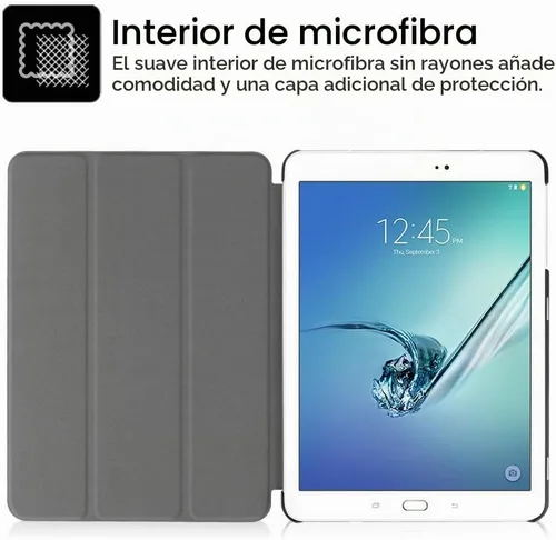 Vista 3 de Fintie - Carcasa para Samsung Galaxy Tab S2 9.7 2015, color negro Funda protectora ultraligera, triple pliegue, función de apagado y encendido