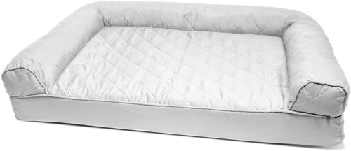 Vista 19 de Furhaven - Cama ortopédica para perros, estilo sofá, acolchada, con funda extraíble y lavable, marrón tostado, tamaño jumbo (XL)