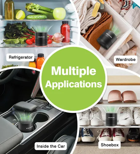 Vista 6 de Desodorante para Refrigerador, Eliminador de Olores de Nevera Dura 10 Años, Purificadores de Aire de Tamaño de Viaje Esenciales para el Hogar, Más