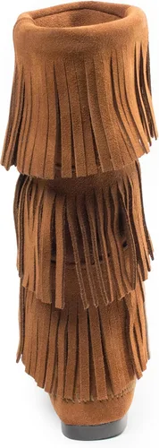 Vista 5 de Minnetonka Botas con flecos de 3 capas para mujer