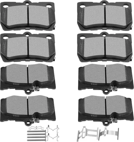 Vista 26 de SCITOO Juego de pastillas de freno de cerámica delanteras y traseras D374 D465 para Acura CL 1997-1999, Honda Civic 2002-2003 2006-2011, para Honda