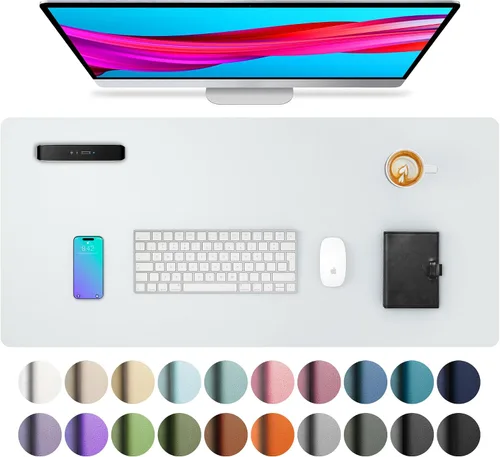 Vista 186 de Aothia - Protector de escritorio de cuero sintético grande, base antideslizante para mouse y superficie para escribir, impermeable, fácil de Agua