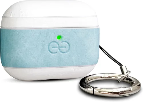 Vista 46 de Dreem Om - Funda para estuche con clip para llavero compatible con AirPods 1 y 2, funda de cuero vegano para Airpods para hombres y mujeres, Negro