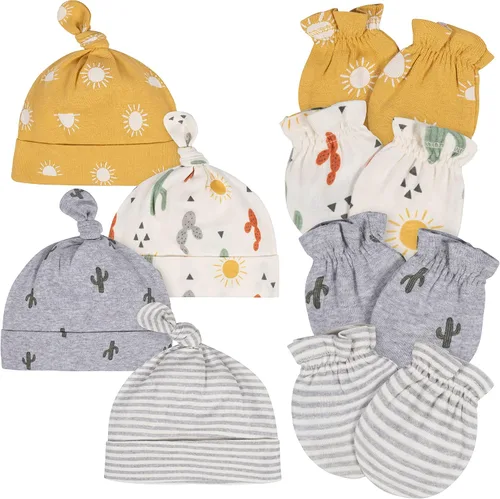 Vista 9 de Gerber Conjuntos unisex de gorro y manoplas para bebé