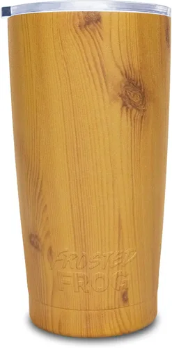 Vista 18 de Frosted Frog Vaso negro de 20 onzas con aislamiento al vacío con popote de acero inoxidable