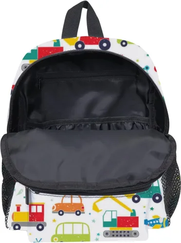 Vista 7 de Linda mochila de dibujos animados para niños, mini bolsa para niños y niñas, viaje preescolar, Coches Avión, Mochilas Daypack