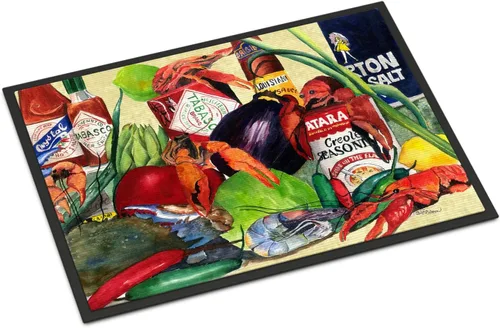 Vista 64 de Caroline's Treasures 1006MAT Pass Bait Shop - Felpudo de 18 x 27 pulgadas, para interiores y exteriores, para entrada, antideslizante, lavable