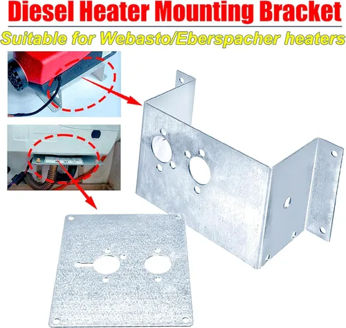 Vista 2 de Soporte de Montaje en Base de Calentador de Aire Diesel para Aparcamiento, Placa de Suelo para Eberspacher Airtronic D2 Webasto Propex Coche Camión