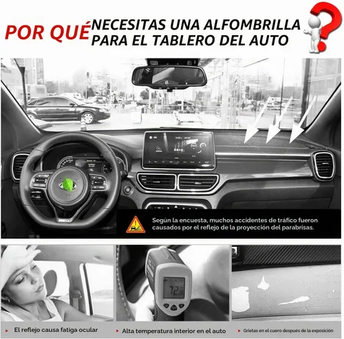 Vista 2 de CARTIST Cubierta de salpicadero de franela para Kia Sportage 2017-2022 Cubierta de salpicadero antideslizante Alfombrilla de salpicadero Protector