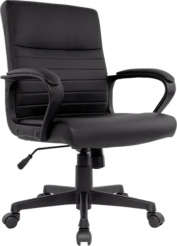 Vista 9 de Staples Silla ergonómica de piel sintética, ajustable, giratoria