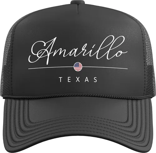 Vista 2 de Amarillo Texas TX on Amarillo Trucker Hat with Adjustable Mesh Back