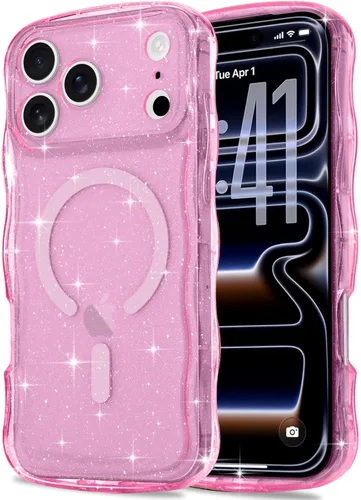 Vista 9 de Pepmune Funda magnética para iPhone 17 Pro Max, color rosa