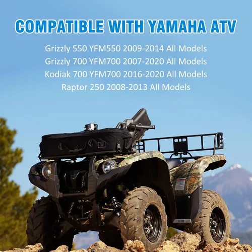 Vista 2 de Pinza de freno delantera con pastillas compatible con Yamaha Grizzly 550 YFM550 700 Kodiak 700 YFM700 Raptor 250 OEM#3B4-2580T-02-00 3B4-2580U-02-00