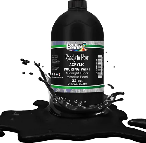 Vista 42 de Pouring Masters - Pintura acrílica premezclada de 8 onzas líquidas listas para verter, oro de 24 quilates, suministros de arte fluido para lienzo