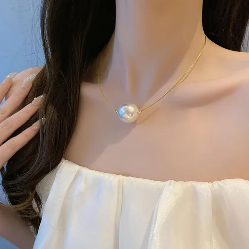 Vista 3 de Collares de perlas para mujer, collar de perlas de imitación, joyería de perlas para novia, regalos de 5 dólares, joyería para mujer, artículos