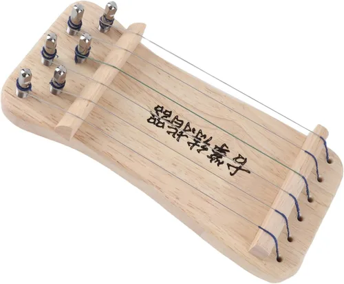 Vista 2 de Guzheng - Entrenador de dedos portátil de 6 cuerdas, mini herramienta de práctica de dedos Guzheng, ejercicio fortalecedor de código de madera