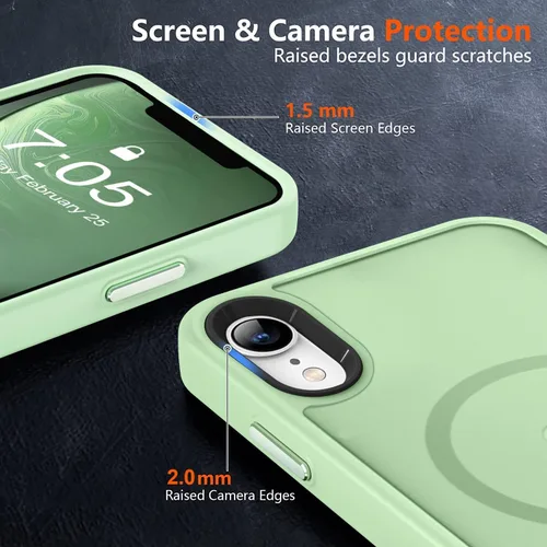 Vista 669 de MOCCA - Funda magnética resistente para iPhone XR de 6.1 pulgadas, compatible con MagSafe, funda con protección contra caídas de grado militar
