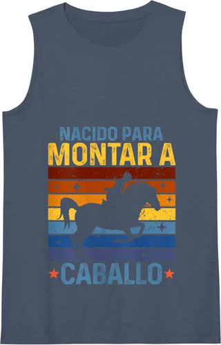Vista 4 de Horse Rider Equestrian Riding Nacido Camiseta sin mangas Para Montar A Caballo Negro