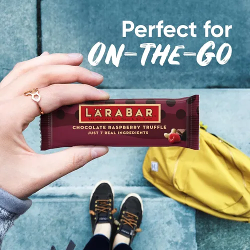 Vista 6 de Larabar Trufa de frambuesa y chocolate, barras de frutas y nueces, sin gluten y veganas, 9.6 onzas, 6 unidades Sin gluten, vegano, sin lácteos