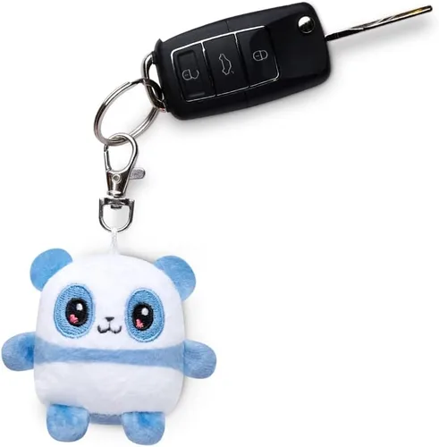 Vista 2 de TeeTurtle - Llavero de peluche (panda azul feliz)