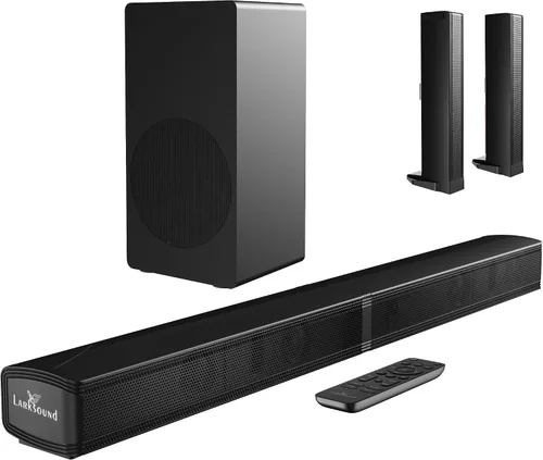 Vista 7 de Barra de sonido LARKSOUND de 2.1 canales con subwoofer, barra de sonido de 31" para Smart TV con HDMI, óptico, AUX, Bluetooth, USB - Sistema