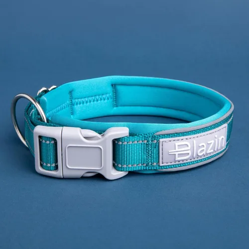 Vista 9 de BLAZIN Collar reflectante para perro con diseño de cierre de junta tórica para perros sensibles, acolchado de neopreno suave, collares para perros O