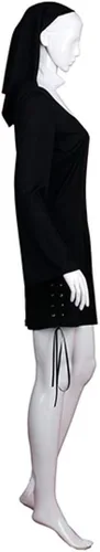 Vista 2 de Halloween Party Online HPO - Disfraz de monja traviesa para mujer (talla XL)
